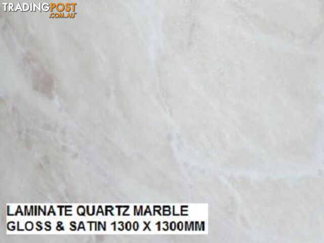 QUARTZ MARBLE LAMIANTE SHEETS 1300 X 1300MM SATIN