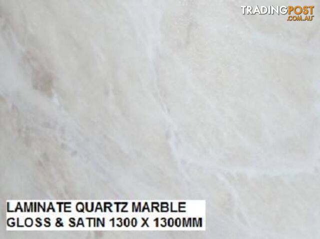 QUARTZ MARBLE LAMIANTE SHEETS 1300 X 1300MM SATIN