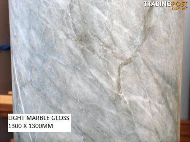TABLE & BENCH TOP LAMINATE LIGHT MARBLE GLOSS 1300 X 1300MM