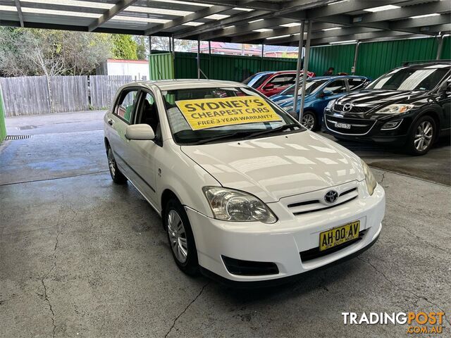 2004 TOYOTA COROLLA ASCENT ZZE122R HATCHBACK