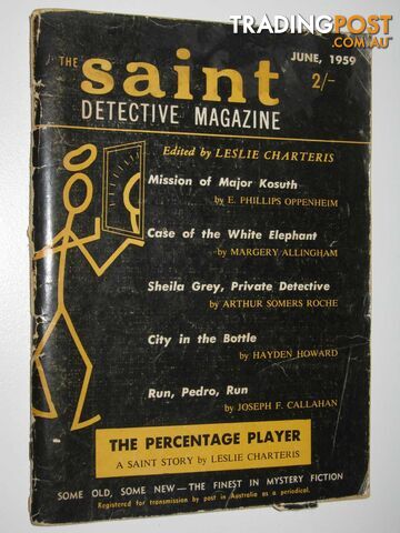 The Saint Detective Magazine June 1959 - Simon Templer Series - Charteris Leslie...