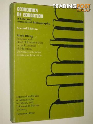 Economics of Education  - Blaug Mark - 1970