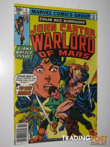 John Carter, Warlord of Mars #5  - Wolfman Merv - 1977