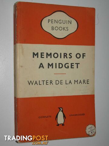 Memoirs of a Midget  - De La Mare Walter - 1955