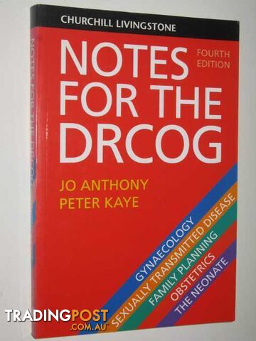 Notes For The DRCOG  - Anthony Jo & Kaye, Peter - 2001