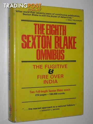 The Eighth Sexton Blake Omnibus : The Fugitive + Fire Over India - Baker W. Howard - 1970 - photo 1 of 1