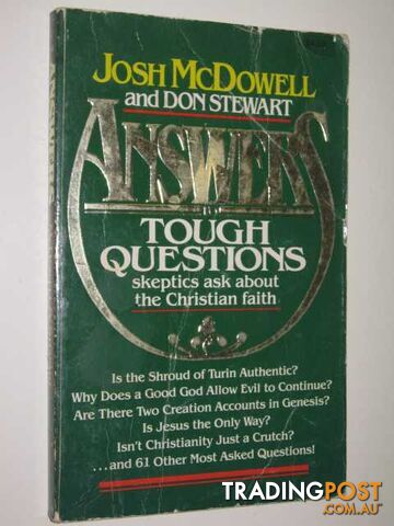 Answers To Tough Questions Skeptics Ask About The Christian Faith  - Mcdowell Josh & Stewart, Don - 1980