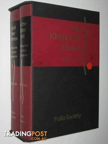 The Klemperer Diaries 1933-1945 : I Shall Bear Witness + To the Bitter End  - Klemperer Victor - 2006