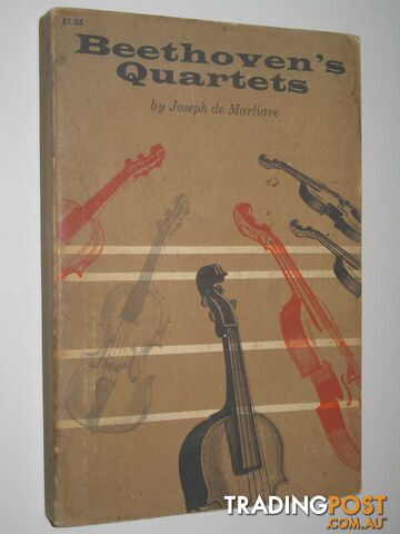 Beethoven's Quartets - De Marliave Joseph - 1961