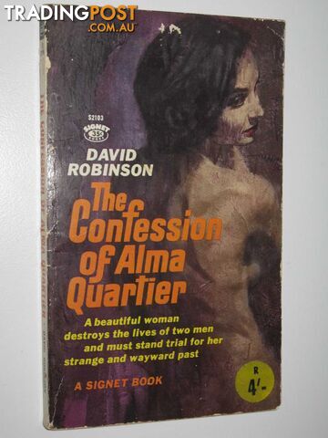 The Confession of Alma Quartier - Robinson David - 1962