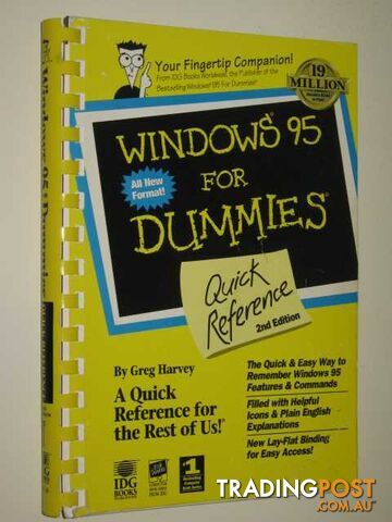 Winodws 95 For Dummies : Quick Reference  - Harvey Greg - 1995