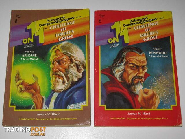 Challenge of Druid's Grove [2 Book Set} - Advanced Dungeons & Dragons 1 on 1 Adventure Gamebooks Series  - Ward James M. - 1985