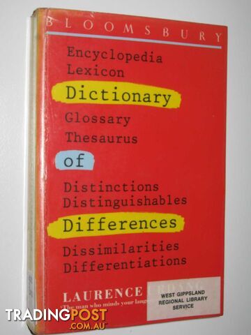 Dictionary of Differences - Urdang Laurence - 1989