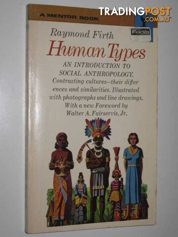 Human Types : An Introduction to Social Anthropology - Firth Raymond - 1958 - photo 1 of 1