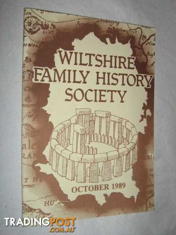 Wiltshire Family History Society October 1989  - Author Not Stated - 1989