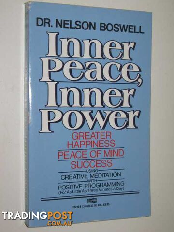 Inner Peace, Inner Power  - Boswell Dr. Nelson - 1985