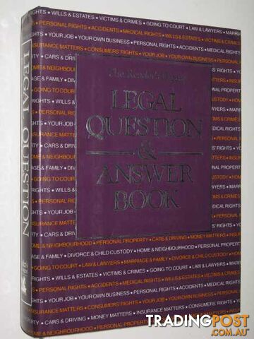 Legal Question & Answer Book  - Bowen Jan - 1990