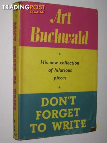 Don't Forget to Write  - Buchwald Art - 1960