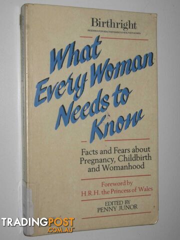 What Every Woman Needs To Know : Facts and Fears About Pregnancy, Childbirth and Womanhood  - Junor Penny - 1988