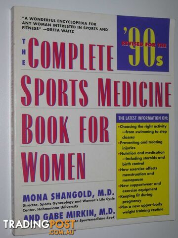 The Complete Sports Medicine Book for Women  - Shangold Mona & Mirkin, Gabe - 1992