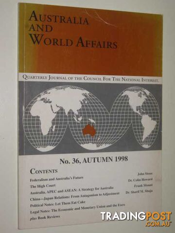Australia And World Affairs  - Brown Editor Rick - 1998