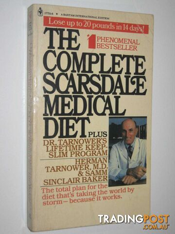 The Complete Scarsdale Medical Diet  - Tarnower Herman & Baker, Samm Sinclair - 1981