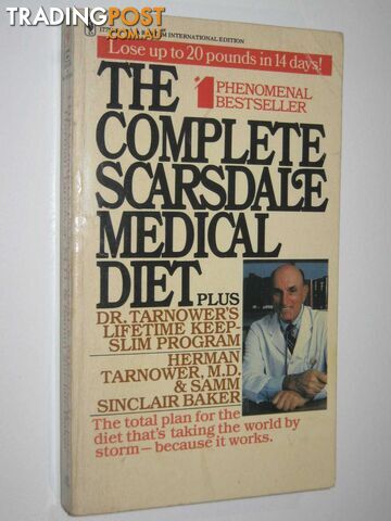 The Complete Scarsdale Medical Diet  - Tarnower Herman & Baker, Samm Sinclair - 1981