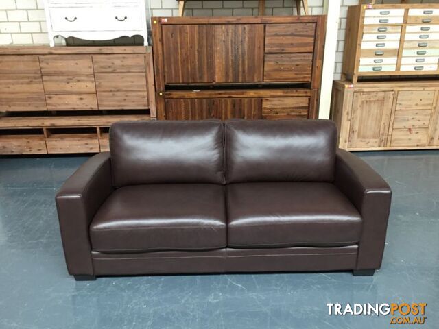 ITALIAN LEATHER SOFA BED - photo 2 of 7