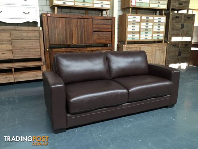 ITALIAN LEATHER SOFA BED - photo 3 of 7