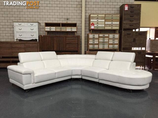 PEARL - leather lounge, white - photo 2 of 5