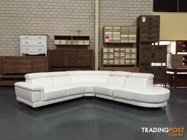 PEARL - leather lounge, white - photo 3 of 5