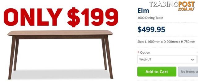 FACTORY SECOND DINING TABLES - up to 90% OFF RRP - photo 3 of 10