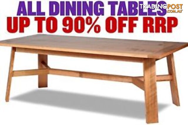 FACTORY SECOND DINING TABLES - up to 90% OFF RRP