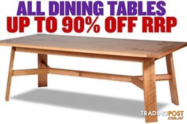 FACTORY SECOND DINING TABLES - up to 90% OFF RRP