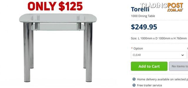 FACTORY SECOND DINING TABLES - up to 90% OFF RRP - photo 4 of 10