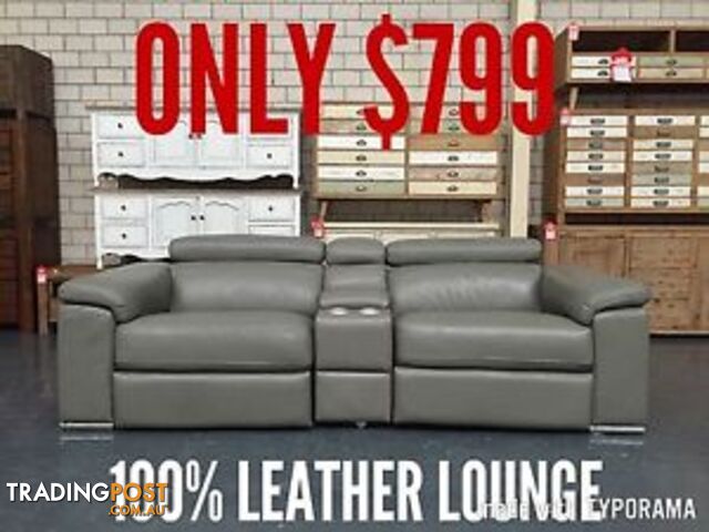 ROSS - ITALIAN LEATHER - 2 SEAT + CONSOLE