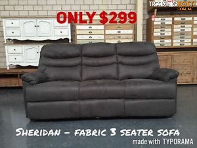 Sheridan - Fabric 3 seater sofa - factory second clearance