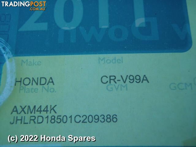 2001 HONDA - CRV Gear Stick/Shifter