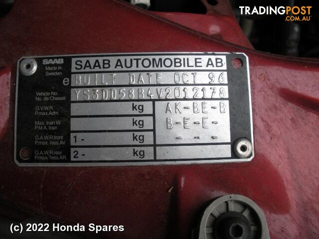 1997 SAAB - 900 Rear Garnish