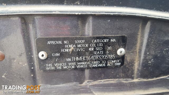 1999 HONDA - CIVIC Rear Garnish