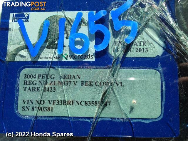 2004 PEUGEOT - 307 Right Rear Side Glass