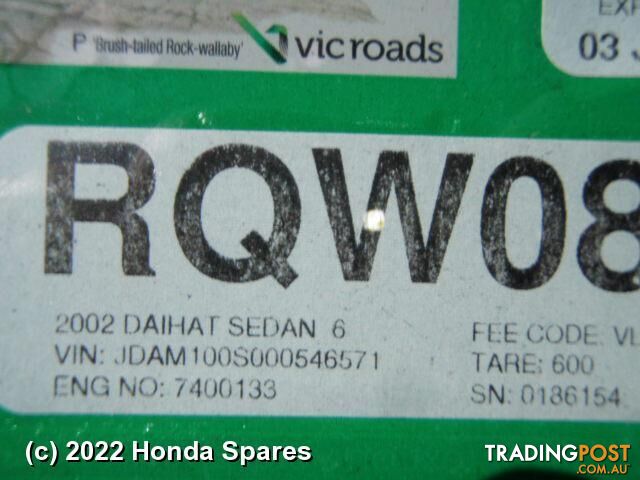 2002 DAIHATSU - SIRION Door Handle
