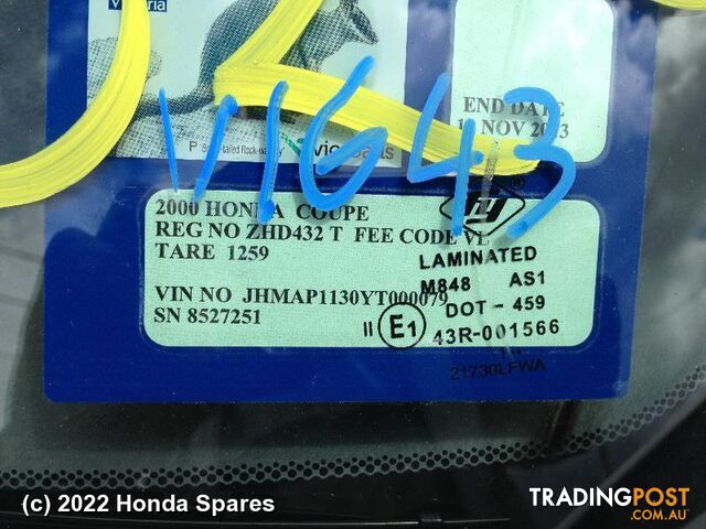 Door/Boot/Gate Lock 2000 HONDA S2000