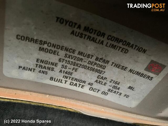 2001 TOYOTA - CAMRY Fuse Box