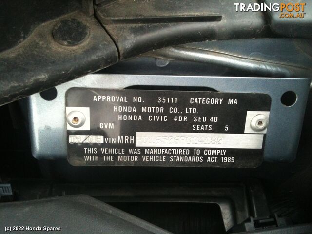 2006 HONDA - CIVIC Left Front Door Window