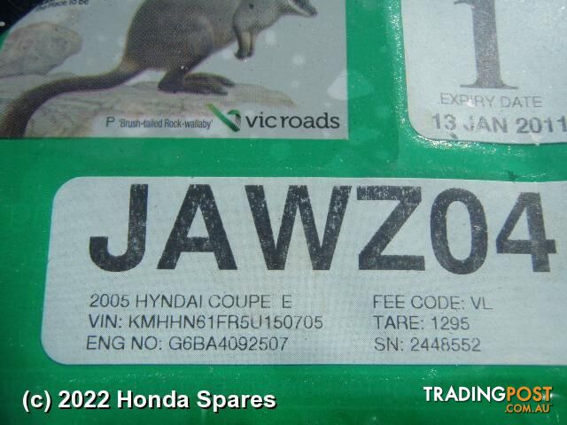 2005 HYUNDAI - TIBURON Instrument Cluster