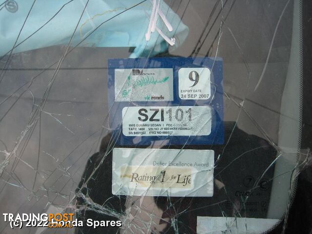 1999 SUBARU - LIBERTY Right Rear Side Glass