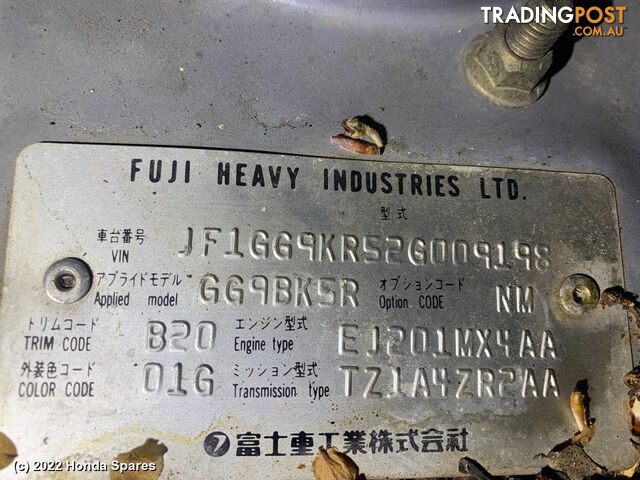 2001 SUBARU - IMPREZA Flasher/Hazard Relay