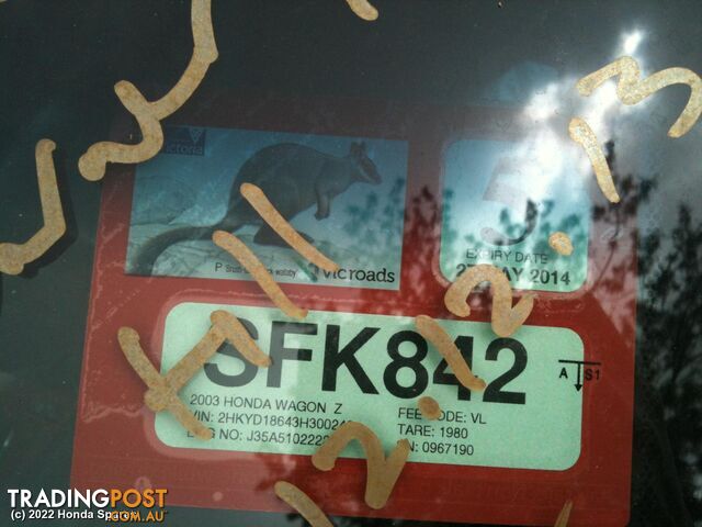 2003 HONDA - MDX F/Bar Reinforc/Brack