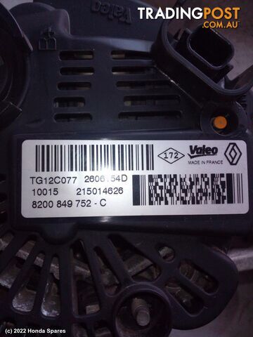 2015 RENAULT - MEGANE Alternator